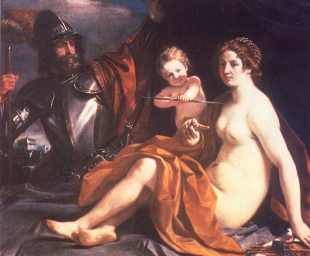 Guercino Venus, Mars and Cupid